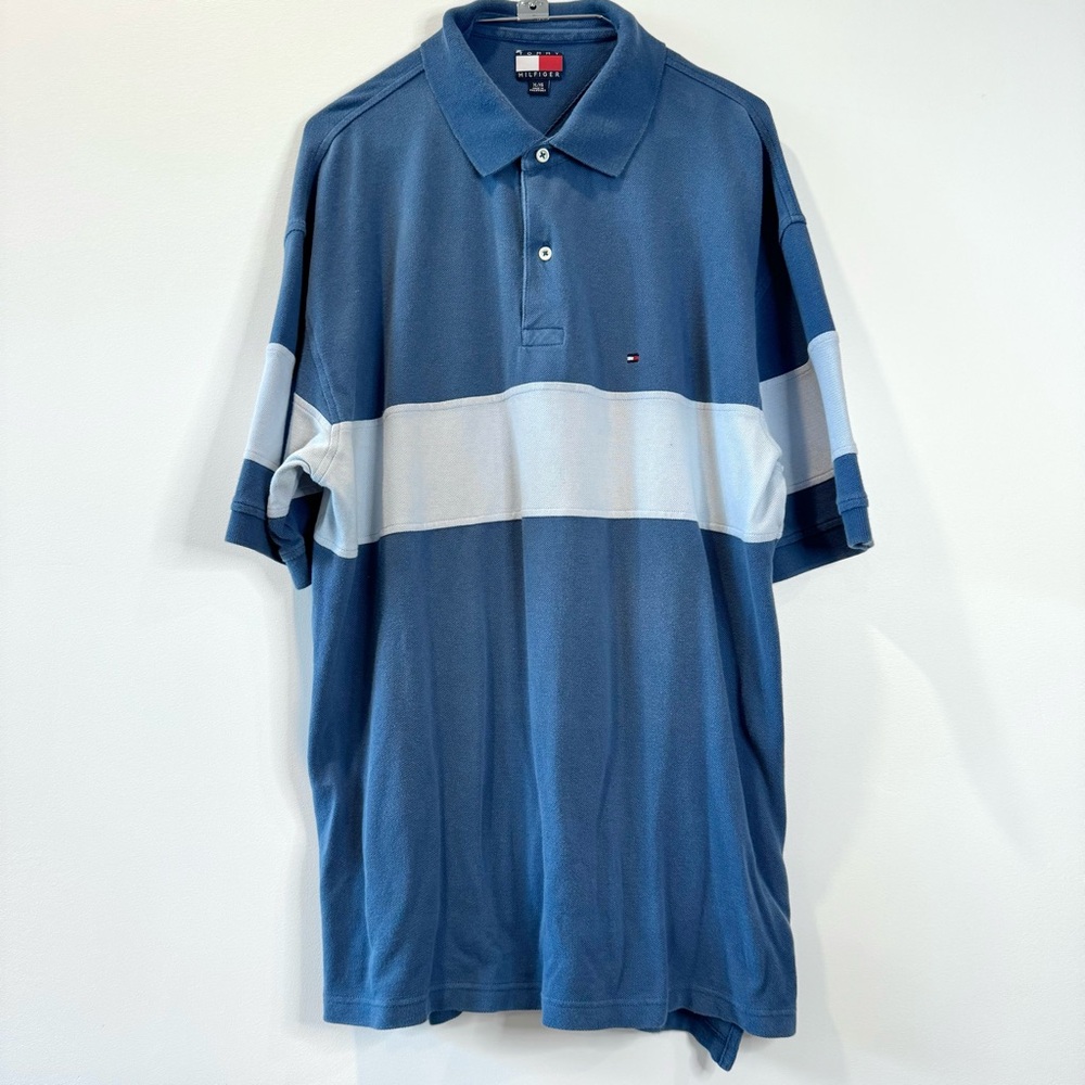 🛍️4 for 20$ / Tommy Hilfiger Classic Heritage Short Sleeve Polo / Blue / XL